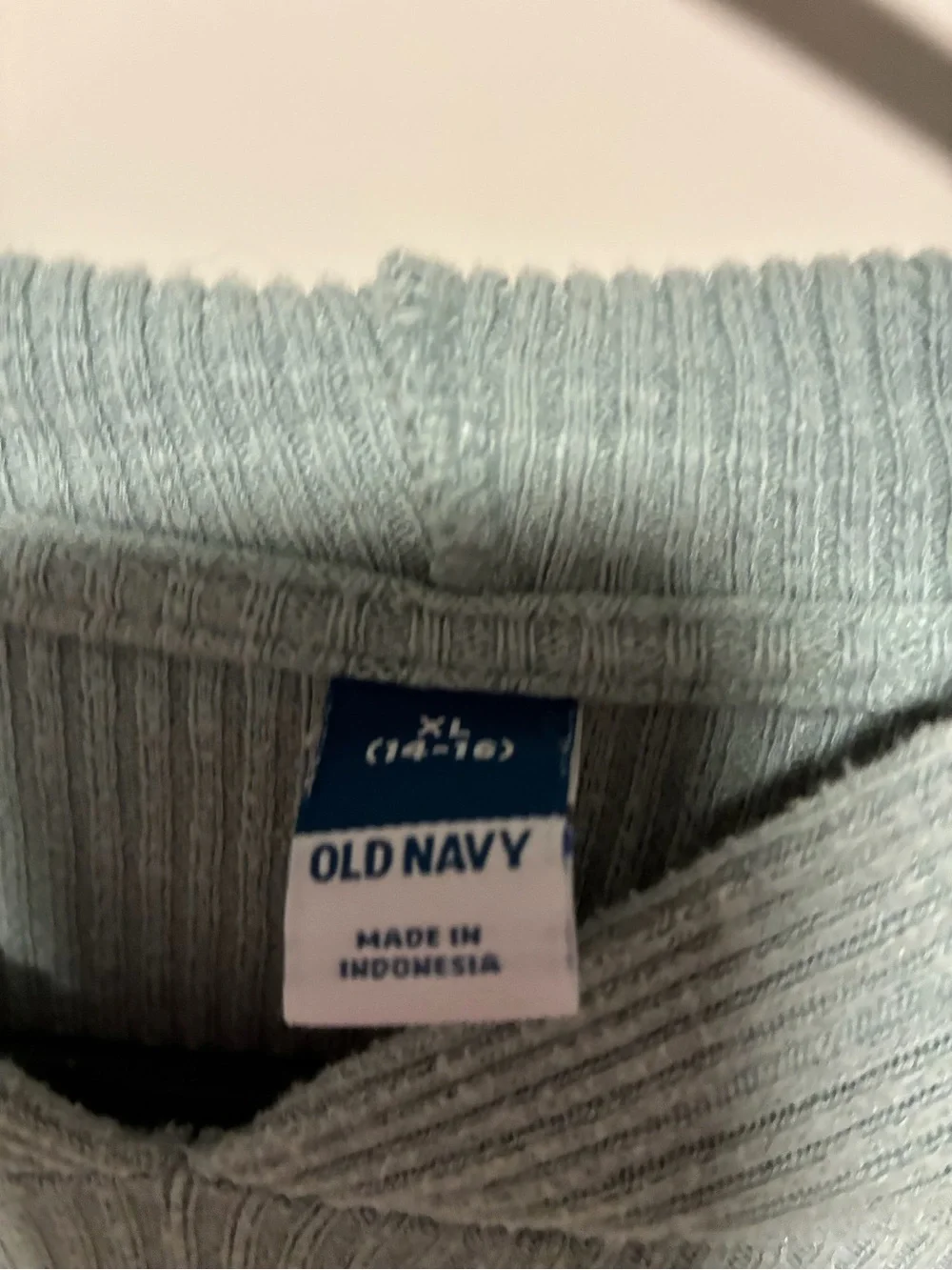 Girls Old Navy Lightweight Green Ribbed Hooded Top